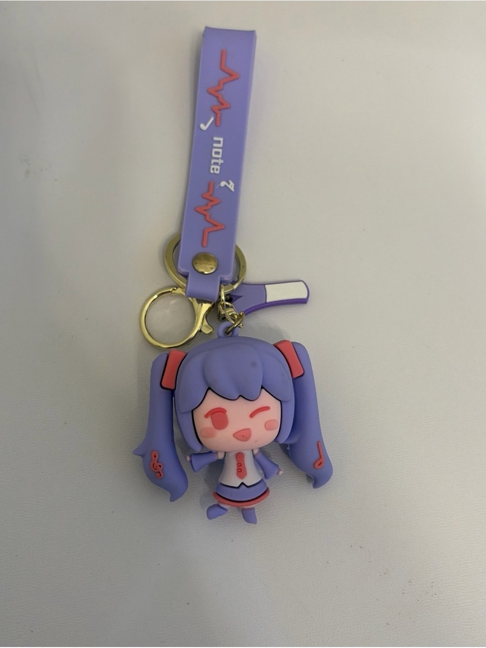 Hatsune Miku Purple Anime Girl Keychain Kawaii Cute Backpack Purse Charm D